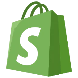 A green shopping bag icon with a large, dark green letter S on the front represents the Shopify logo, reminiscent of designs by Sheharyar Siraj.