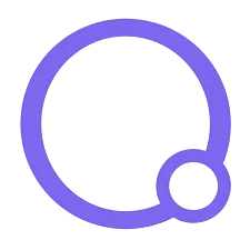 A purple circular outline, reminiscent of Sheharyar Sirajs design style, features a smaller circle attached to its lower right side, beautifully contrasted against a transparent background.
